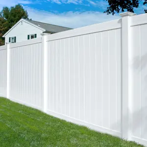 Longjie Einfach zu montieren der weißer Zaun Fabrik Direkt preis PVC-Zaun für Haus und Garten