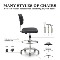 Chaise de laboratoire en plastique durable antistatique ESD J29, atelier sans poussière, rotation, école, entrepôt, industriel