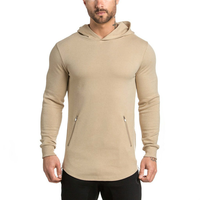 Sweat-shirt à capuche personnalisable pour homme, en coton respirant de qualité supérieure, avec logo personnalisé, idéal pour le sport et la gym