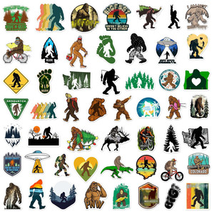 Nouvelles 50 autocollants de <span class=keywords><strong>dessin</strong></span> <span class=keywords><strong>animé</strong></span> sur le thème des aventures en plein air : Wildman, Sauvage, <span class=keywords><strong>Yeti</strong></span>, Sasquatch - Product Image 4