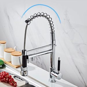Robinet de cuisine moderne en alliage de zinc brossé, à chauffage instantané électrique, avec douchette extractible, à poser sur comptoir, pour usage hôtelier - Product Image 4