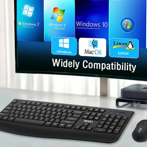 Ensemble clavier et souris <span class=keywords><strong>sans</strong></span> <span class=keywords><strong>fil</strong></span> silencieux pleine taille 2,4 G, clavier et souris <span class=keywords><strong>sans</strong></span> <span class=keywords><strong>fil</strong></span> avec DPI réglable sur 3 niveaux - Product Image 2
