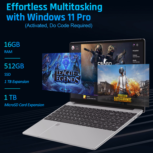 New Low Price 15.6 Inch Amd R7 5700U Win10 Win11 Octa Core DDR4 Laptop Notebook for Business Office & Gaming with WiFi