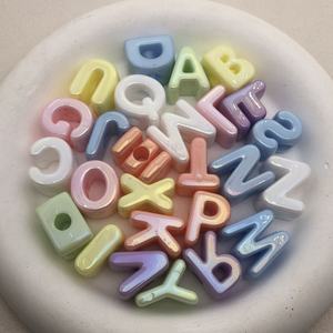 Cuentas Acrílicas con Letras del Alfabeto con Recubrimiento UV, 26 Letras, Cuentas Sueltas con Orificio Grande para Joyería Personalizada DIY - Product Image 4