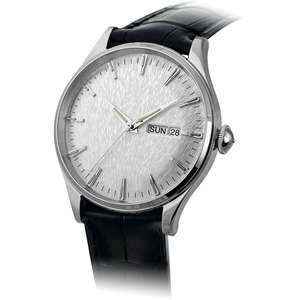 Reloj de Pulsera Personalizado OEM para Hombre, 41 mm, Esfera con Patrón Grabado, Fecha, Semana, Reloj Automático, Caja de Acero Inoxidable 316L Plateado de Primera Calidad - Product Image 2