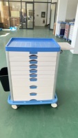Chariot médical d'urgence en métal et ABS pour salle d'opération, chariot de défibrillation en milieu hospitalier, avec défibrillateur ISO - Vente chaude