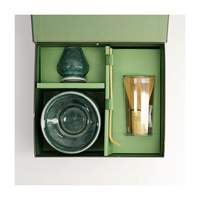Kit de matcha en porcelaine de style japonais personnalisé OEM, bol à matcha en céramique chawan, fouet, ensemble de matcha vert