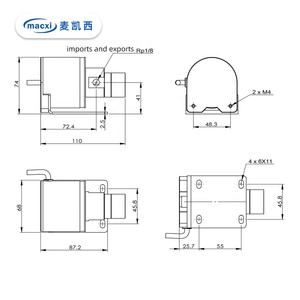 Imprimantes céramiques numériques résistance aux acides et aux alcalis Engrenage en acier au tungstène Pompe doseuse <span class=keywords><strong>chimique</strong></span> à engrenage magnétique - Product Image 5