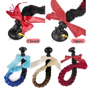 Nuove Parrucche Intrecciate per Casco Moto con Ventosa, Trecce Multicolore per Accessori Casco Bici e Moto - Product Image 5