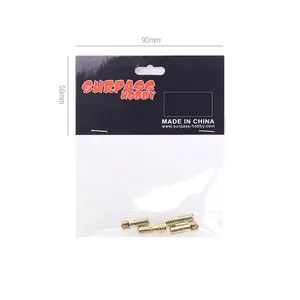 Suppass Hobby adjustable pure copper gold plated bullet CONNECTORS(2) MALES for fast rc cars and trucks