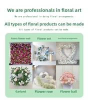 Mur de fleurs artificielles 5D enroulable en soie rouge fait main, écologique, durable, moderne, romantique, pour décoration de mariage et de fête (vente en gros)