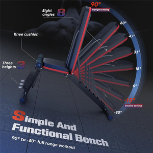 <span class=keywords><strong>Banc</strong></span> <span class=keywords><strong>de</strong></span> <span class=keywords><strong>musculation</strong></span> <span class=keywords><strong>Banc</strong></span> réglable et pliable <span class=keywords><strong>Banc</strong></span> d'entraînement polyvalent pour la presse Sit up Incline Flat Decline - Product Image 4