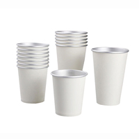 Gobelets jetables en papier d'aluminium argenté à impression personnalisée de 8oz 10oz 12oz 16oz 20oz pour les fêtes