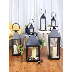 Antique home Decorative Lanterns For black indoor lantern outdoor Events Parities And Weddings metal candle lantern