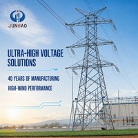 Tour de transmission autoportante en treillis d'acier galvanisé à chaud pour le réseau de distribution d'électricité