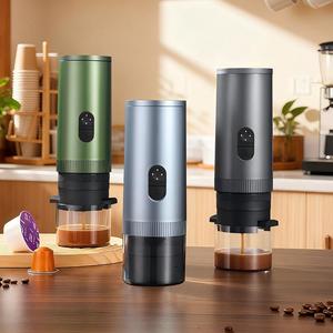 เครื่องชงกาแฟพกพาขนาดเล็ก 20 บาร์ พร้อมพอร์ต USB, เครื่องชงกาแฟในรถยนต์ 3 in 1 แบบให้ความร้อนเองได้ ใช้ได้กับกาแฟบดและแคปซูล (NS&DG) - Product Image 1
