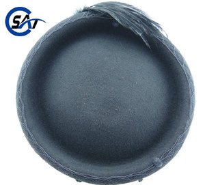 <span class=keywords><strong>Cappello</strong></span> a cilindro da donna in feltro di lana nero con piume, per l'inverno, da esterno, per adulti - Product Image 5