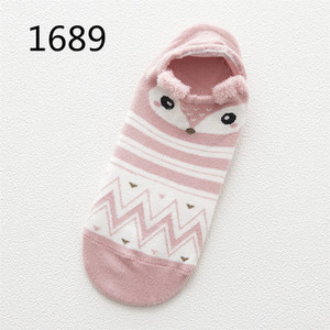 Coton Chaussettes Femme Kawaii <span class=keywords><strong>Chat</strong></span> Chien D'été Chaussettes Courtes Pantoufles Femmes Décontracté Doux Bateau Chaussettes - Product Image 3