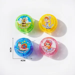 Brinquedos yoyo de plástico 4cm transparente, barato, clássico, yoyo para crianças