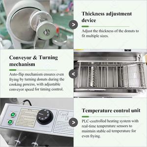 Máquina Comercial Mini de Alta Calidad para Hacer y Freír Donas Mochi Semiautomática 110V con Tolva y Certificación CE - Product Image 4