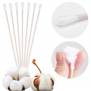 Bastoncillos de algodón de 6 pulgadas con mangos de madera, aplicador con punta de algodón para limpieza electrónica de <span class=keywords><strong>heridas</strong></span> y eliminación de residuos de maquillaje - Product Image 5