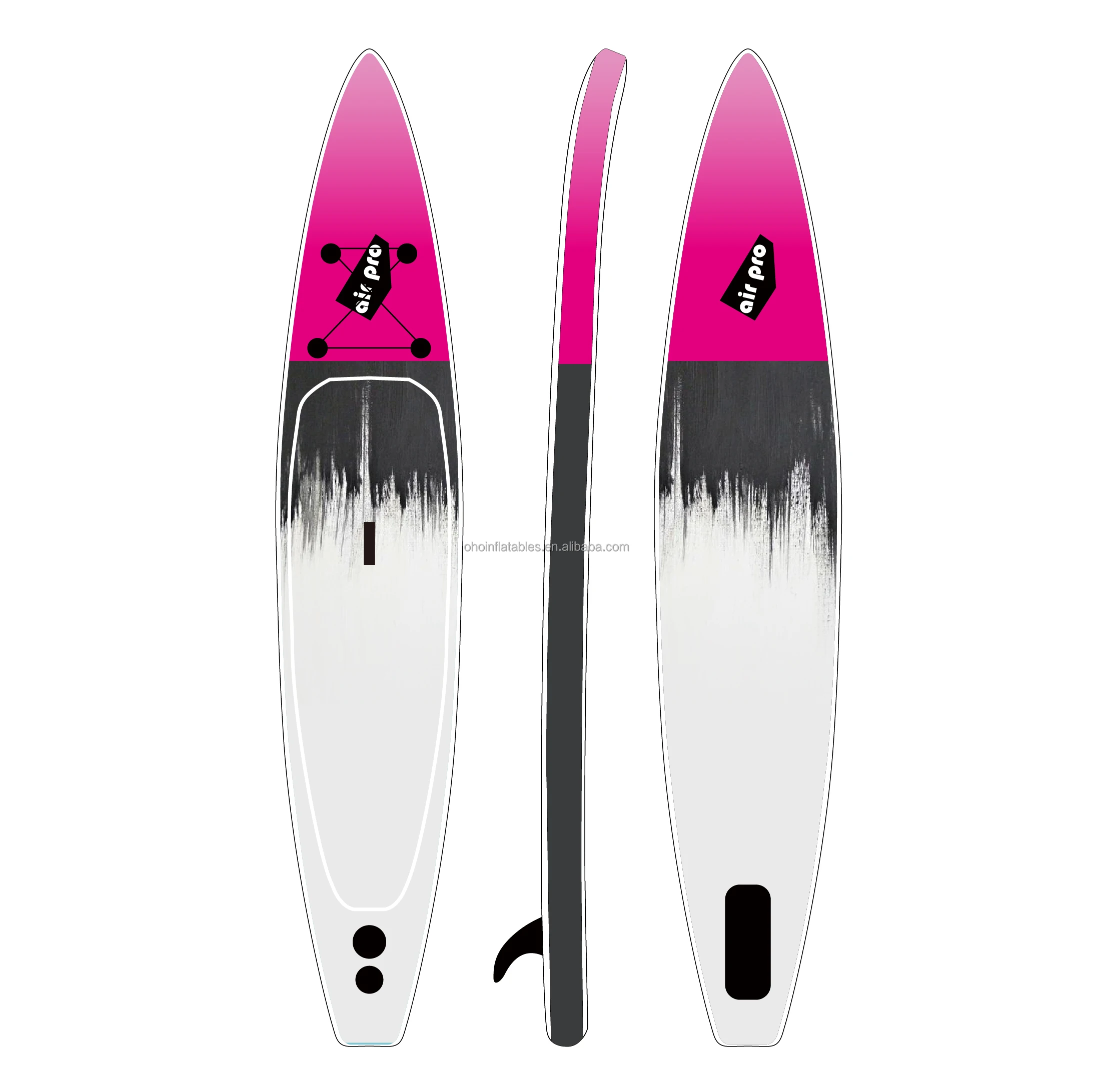 Factory Price Race Soft Top Air Inflate Surf Sup Board Blow Up Pink Inflatable Surfboard With Accessories Water Sports Longboard