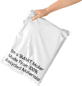 Sobres de Correo de Poliéster Negros con Logotipo Personalizado de Diseño Gratuito, Bolsas de Envío para Embalaje de Ropa - Product Image 1