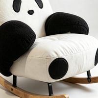 Fauteuil à bascule en forme de panda Tenghang, canapé paresseux en peluche, fauteuil inclinable individuel pour salon, chambre, balcon, mobilier de relaxation pour adultes