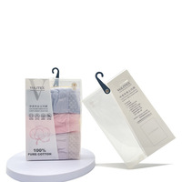 Boîte en plastique PET transparent en PVC imprimé sur mesure pour chaussettes soutien-gorge au détail petite boîte d'emballage de sous-vêtements en papier brillant mat