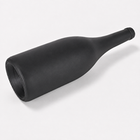 Vente en gros de bouteilles de vin en verre noir mat de 750 ml, bouteilles de champagne vides, emballage personnalisé avec logo