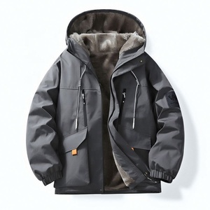 Chaqueta de Invierno para <span class=keywords><strong>Hombre</strong></span>, Forrada de Forro Polar, Gruesa, de Marca, con <span class=keywords><strong>Capucha</strong></span>, Holgada y Cálida - Product Image 2