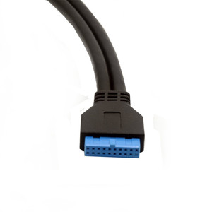 Cable adaptador USB 3.0 de 20 pines a 2x USB 3.0 hembra, cable de cobre de 25 cm para expansión de PC - Product Image 3