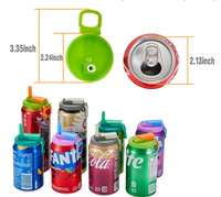 Haute Qualité Prêt Stock Coloré Réutilisable Potable Étanche De Qualité Alimentaire Silicone Couvercle Canette Soda Couverture