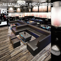 Mobilier commercial pour restaurant, café, boîte de nuit : Banquette et chaise modernes de style contemporain en PU pour café