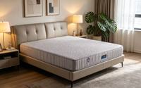 Matelas de sommeil familial respirant à ressorts Bonnell doubles, compressé sous vide, antidérapant et à haute résilience pour chambre à coucher