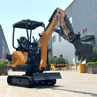 Excavator Mini 3.5 Ton CE EURO 5 EPA Engine Kubota Crawler Digger 1 Ton 2 Ton untuk Pertanian, Mini Excavator Kecil Dijual