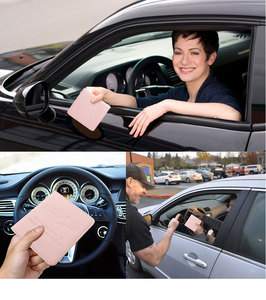 Portadocumentos de Coche de Cuero PU <span class=keywords><strong>Corto</strong></span> para Licencia y Seguro con Cierre Magnético - Product Image 2