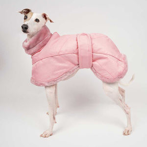 Dog Clothes High Quality pink Water Resistant Thicken <strong>Fleece</strong> Lining Winter Italian <strong>Greyhound</strong> Coat - Product Image 3