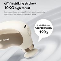 Pistolet de massage OEM ODM à vibrations de percussion, soulagement musculaire, mini, léger, super silencieux, moteur sans balais, 5 têtes de massage, 6 vitesses