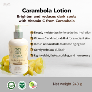 Descubre una Perfección Radiante con la Loción Orgánica de Carambola - Hidratación Profunda y Blanqueamiento con AHA Natural para Todo Tipo de Piel - Product Image 2