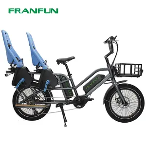 500W M600 orta sürücü iki tekerlekli elektrikli kargo bisikleti trekking e bisiklet koltuğu arkalığı ile çocuk bisikleti koltuk