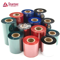 Cinta de Transferencia Térmica Premium de Fábrica, Cera/Resina, Resistente a Rayones, para Impresoras de Códigos de Barras Zebra, TSC, GODEX