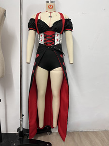 Costume de reine rouge pour Halloween, vente en gros, tendance 2026, style européen et américain, cosplay, <span class=keywords><strong>robe</strong></span> de <span class=keywords><strong>princesse</strong></span> - Product Image 3