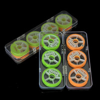 Boîte de rangement portable en gros pour lignes de pêche avec bobines en silicone, planche transparente pour enrouleur de ligne principale, étui pour montages de pêche à la carpe