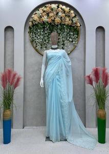 นําเสนอสีสันที่สวยงามในลําดับสไตล์คนดังงานสารีคอลเลกชันปาร์ตี้สวมผ้าสารีแบบดั้งเดิมลําดับขนาดเล็ก - Product Image 4