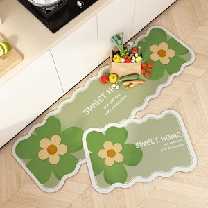 พรมครัวลายดอกไม้ Sweet Home รูปทรงแปลกตา ทำจากดินไดอะตอมเมียซ ดูดซับน้ำได้ดี กันลื่น สำหรับห้องครัว - Product Image 4