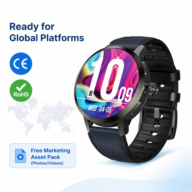 Global Version DM82 4G/5G Android Smart Watch 1.75inch AMOLED Screen HD Rotating Camera Video Call Activity Leather Calendar