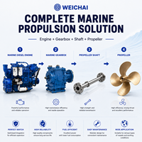 Moteur diesel marin SCDC Weichai WP4 Series WP4C82-15, petit moteur 4 cylindres pour bateau de patrouille et bateau de service aquacole