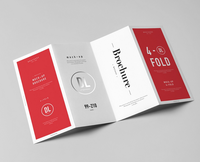 Prix usine Double Face Pliable Livret Dépliant Impression Personnalisée 4 Plis Papier DL Brochure Maquette Imprimer Flyer