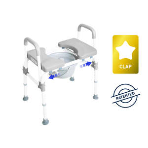 Asiento Elevador para Inodoro KMINA K30035, Silla de Inodoro con Asiento Ajustable (3 en 1) para Adultos, Blanco - Product Image 6